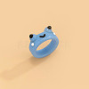 Frog Resin Plain Band Rings for Women Girls FS-WG41763-02-1