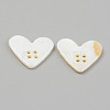 Natural 4-Hole Freshwater Shell Buttons BUTT-T011-02-2
