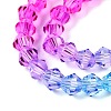 Gradient Color Baking Paint Glass Bead Strands DGLA-A039-T4mm-A08-3