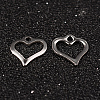 304 Stainless Steel Open Heart Charms STAS-M249-11-1