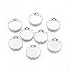 Tarnish Resistant 316 Surgical Stainless Steel Lace Edge Bezel Cups X-STAS-I118-07P-04-1