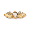 Rack Plating Alloy Rhinestone Charms PALLOY-O106-03G-02-1