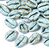 Spray Painted Natural Cowrie Shell Beads SSHEL-R047-03-A04-1