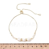 Natural Cultured Freshwater Baroque Pearl Beads Link Bracelets BJEW-JB13554-2