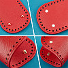   6Pcs 6 Style Flat Round PU Leather Knitting Crochet Bags Nail Bottom Shaper Pad DIY-PH0021-06B-4
