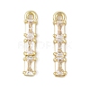 Brass Micro Pave Clear Cubic Zirconia Pendants KK-L212-12G-1