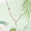 12Pcs 2 Colors Brass Micro Pave Cubic Zirconia Charms KK-HY0003-13-5