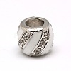 Platinum Plated Alloy Enamel Rhinestone European Beads MPDL-A023-A01-1