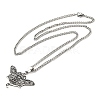304 Stainless Steel Enamel Pendant Necklaces for Women Men NJEW-G123-11P-3