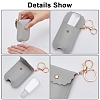 WADORN 4Pcs 4 Colors Plastic Hand Sanitizer Bottle with PU Leather Protector Cover KEYC-WR0001-33-3