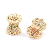 Brass Micro Pave Clear Cubic Zirconia Beads KK-P271-39A-06-2