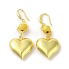Rack Plating Brass Texture Round Dangle Earrings EJEW-C090-05G-1