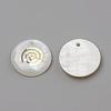 Freshwater Shell Pendants SHEL-Q010-010G-2