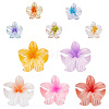 ARRICRAFT 10Pcs 10 Colors Glitter Transparent & Opaque Plastic Claw Hair Clips for Woman Girls Thick Hair PHAR-AR0001-10-1