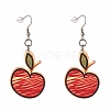 Apple Transparent Acrylic Dangle Earrings EJEW-JE04547-06-1