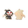 Light Gold Plated Alloy Enamel Pendants ENAM-L040-004KCG-1