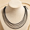 Alloy & Brass Chain Multi-Strand Necklaces for Women WGE8576-01-5