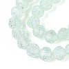 Transparent Crackle Glass Beads Strands GLAA-N053-8mm-06-3