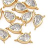 SHEGRACE Brass Pave Clear Cubic Zirconia Teardrop Chandelier Component Links XGRQ2O339-428G-1