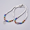 Natural  Labradorite Wrap Bracelets BJEW-I273-B08-3