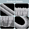 5 Yards Polyester Pleated Flower Lace Trim OCOR-GF0003-89A-6
