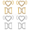 8Pcs 4 Style Brass Crystal Rhinestone Shoe Decoration FIND-HY0003-22-1