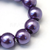 Baking Paint Pearlized Glass Pearl Round Bead Strands LS-HY-Q003-10mm-59-3