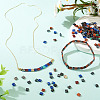 175Pcs 5 Colors 2-Hole Opaque Glass Seed Beads SEED-PJ0001-04A-7
