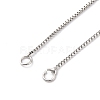 0.9MM Brass Box Chain Necklace Making NJEW-D302-77P-2