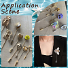100Pcs Brass Brooch Findings MAK-SC0001-31-5