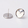 Brass Stud Earring Settings KK-H720-P-NR-1