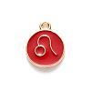 Alloy Enamel Pendants ENAM-S124-01B-07G-2