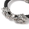 Braided Microfiber Leather Cord Bracelets BJEW-B096-19D-2