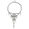 Gothic Style lloy Spike and Cross Bib Necklaces for Women FS-WGA9465-01-5