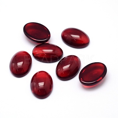K9 Glass Cabochons Oval Flat Back Cabochons GGLA-L002B-01-1