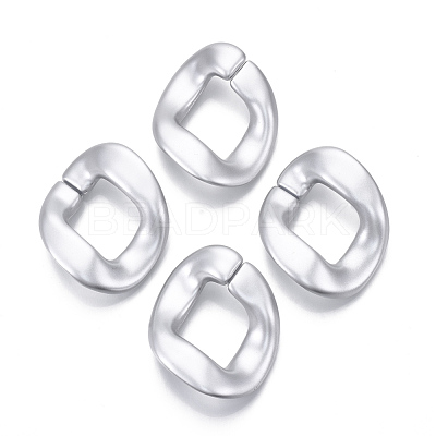 Spray Painted CCB Plastic Linking Rings CCB-R104-01B-03-1