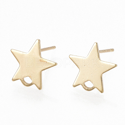 Brass Stud Earring Findings X-KK-S348-352-1
