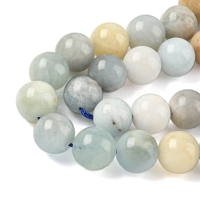Natural Aquamarine Beads Strands G-D327-A01-10mm-1