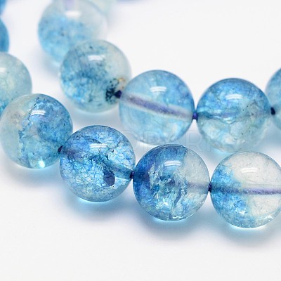 Dyed Round Natural Crackle Quartz Beads Strands G-K084-4mm-03A-1