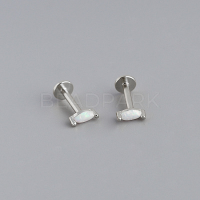 925 Sterling Silver with Synthetic Opal Cartilage Earrings FS-WG3DFDB-01-1