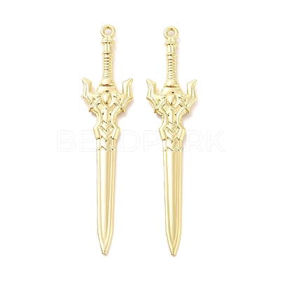 Rack Plating Alloy Big Pendants PALLOY-E025-05G-1
