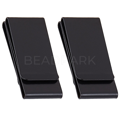 2Pcs Stainless Steel Money Clips AJEW-GF0013-12EB-1