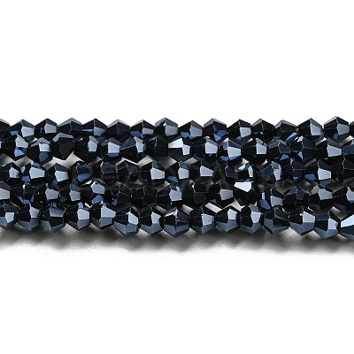 Transparent Electroplate Glass Beads Strands LS-GLAA-F029-3mm-C02-1