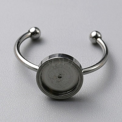 304 Stainless Steel Cuff Ring Components FIND-WH0129-74C-P-1