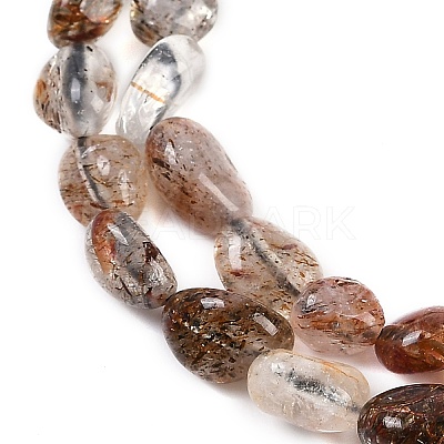 Natural Black Gold Rutilated Quartz Beads Strands LS-G-P497-01A-16-1
