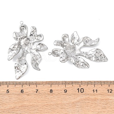 Textured 304 Stainless Steel Pendants STAS-Z177-01P-1