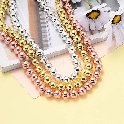 Electroplate Non-magnetic Synthetic Hematite Beads Strands G-L485-01E-M-1