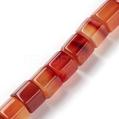 Natural Red Agate Beads Strands G-C026-B03-1