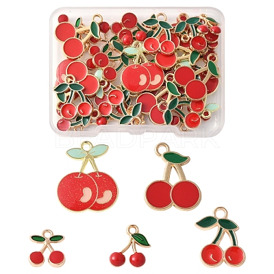 38Pcs Alloy Enamel Pendants ENAM-FS0002-71-1