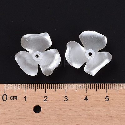 Flower Imitation Pearl Acrylic Bead Caps OACR-L004-7226-1